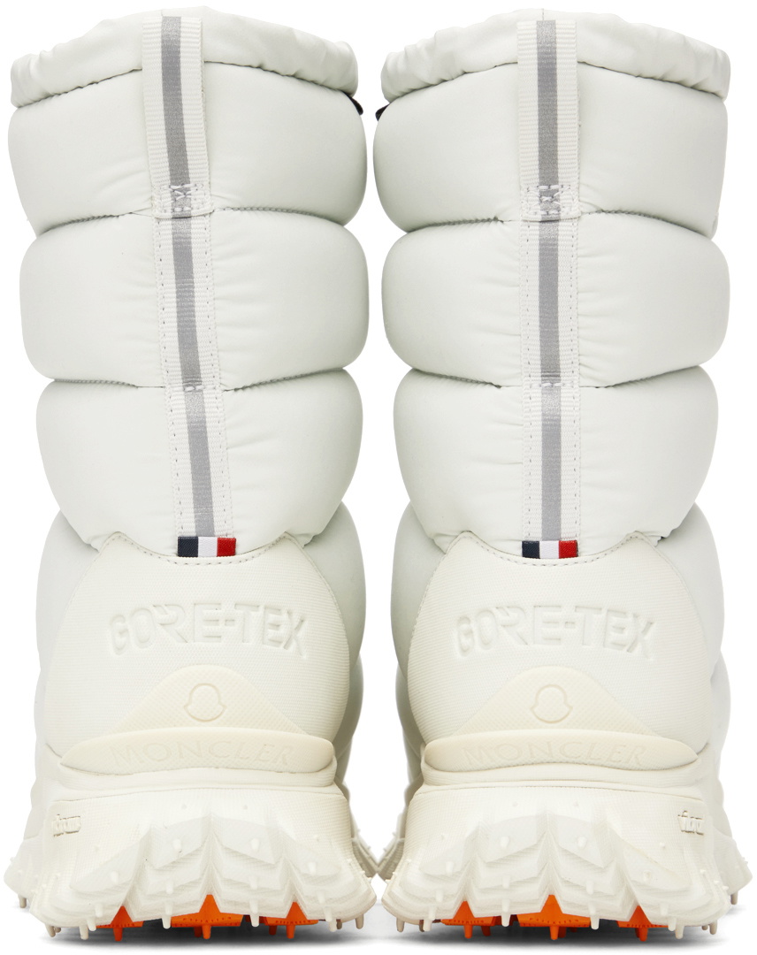 MONCLER | KICKSTREAM RAIN BOOTS OFF WHITE ブーツ Moncler Kickstream Leather Tall Rain Boots - Bergdorf Goodman
