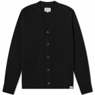 Norse Projects Men's Adam Lambswool Cardigan in Black