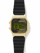 Timex - T80 34mm Gold-Tone and Rubber Digital Watch
