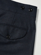 Rubinacci - Genny Slim-Fit Tapered Wool-Flannel Trousers - Blue