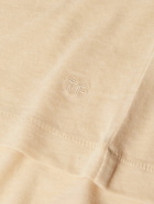 TOM FORD - Logo-Embroidered Cotton-Blend Jersey T-Shirt - Neutrals