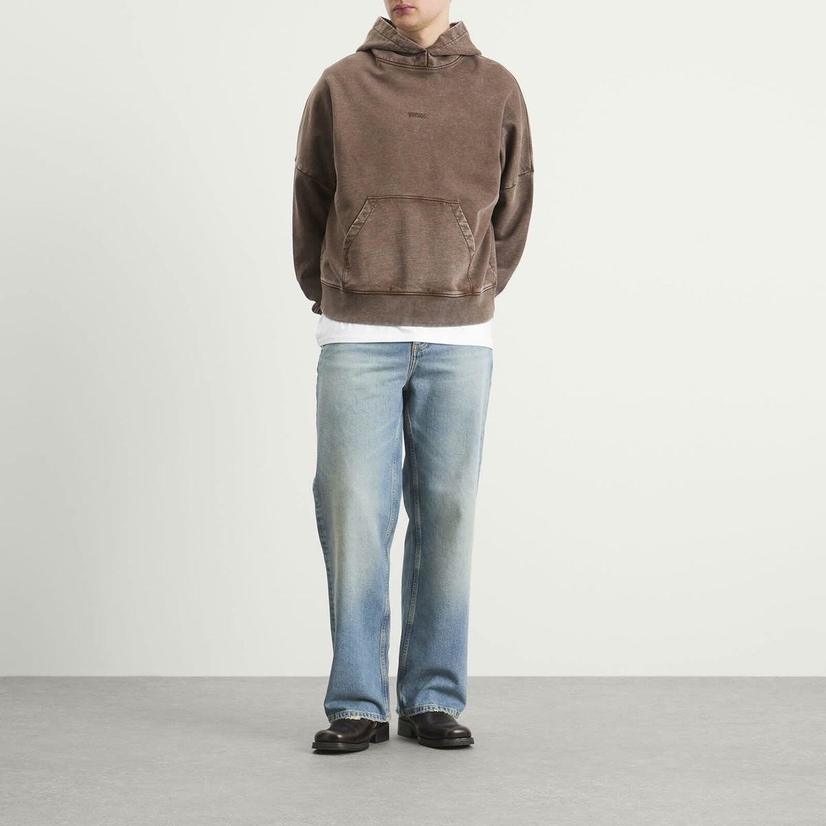 Won Hundred Men's Staff Hoodie in Washed Carafe Brown