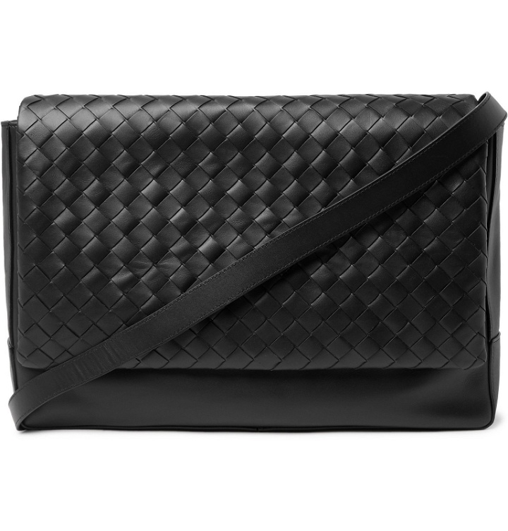 Photo: Bottega Veneta - Intrecciato Leather Messenger Bag - Black