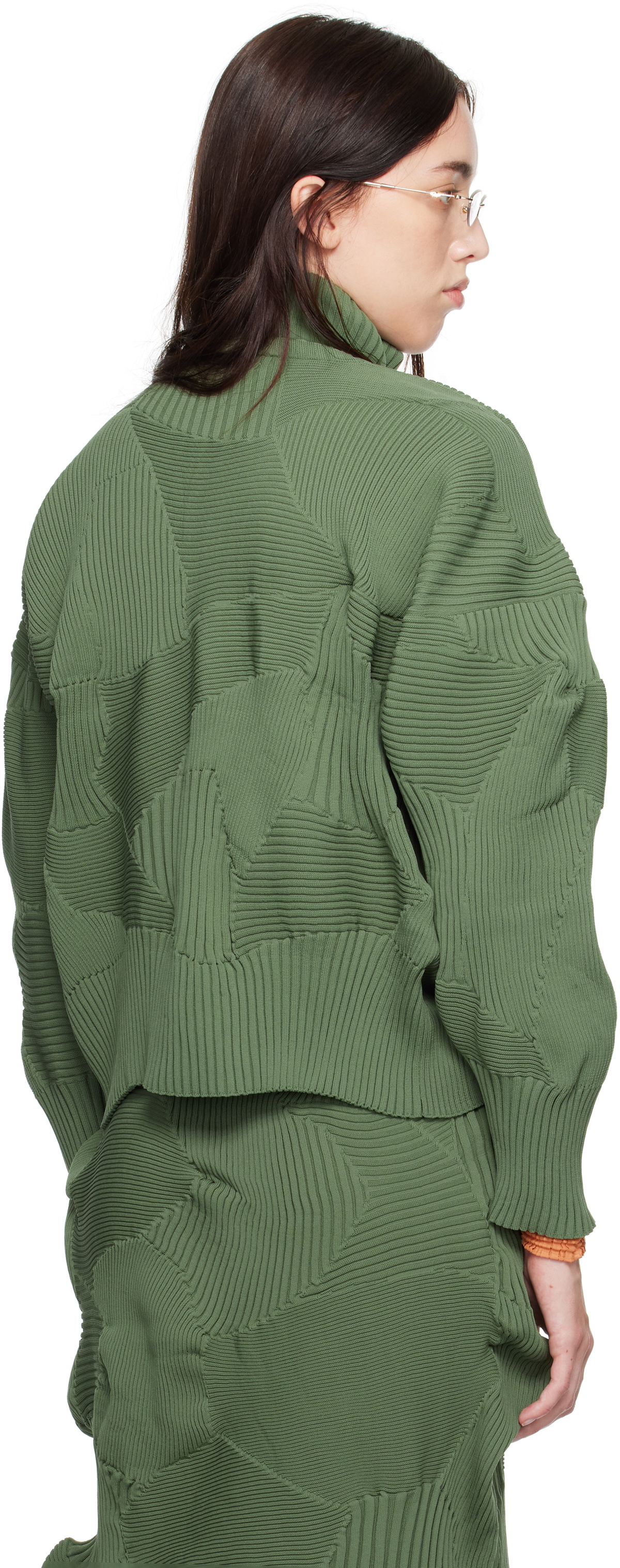 ISSEY MIYAKE Green Kone Kone Jacket