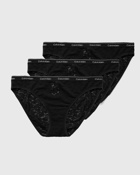 Calvin Klein Underwear Wmns 3 Pack Bikini (Low Rise) Black - Womens - Panties
