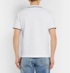 McQ Alexander McQueen - Slim-Fit Contrast-Tipped Cotton-Piqué Polo Shirt - Men - White