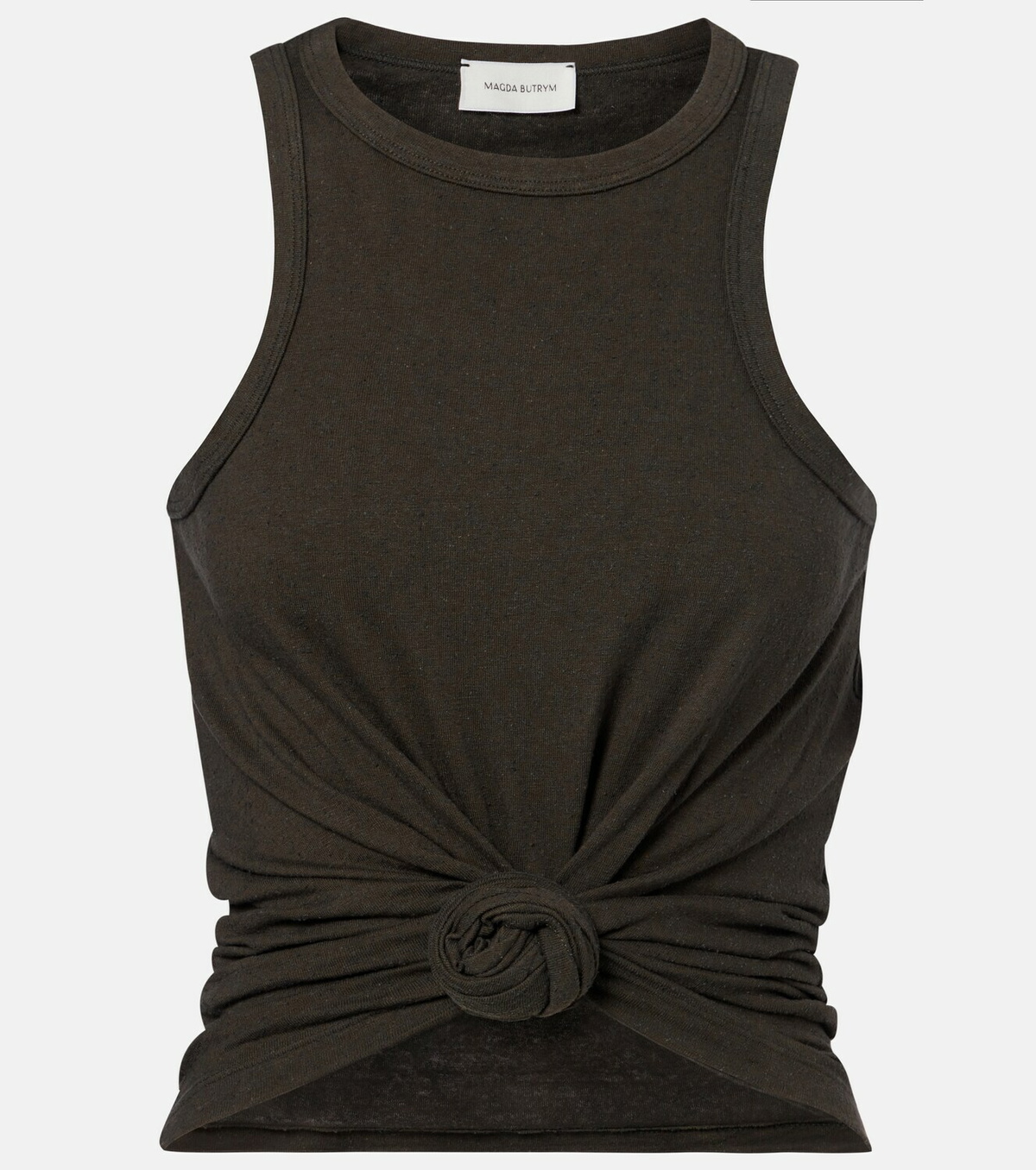 Magda Butrym Knotted cotton and silk tank top