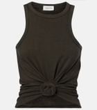 Magda Butrym Knotted cotton and silk tank top