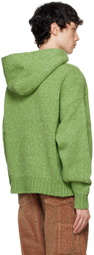 le PÈRE Green Knitted Hoodie