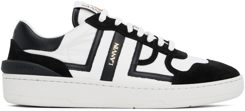 Lanvin White & Black Clay Mesh Sneakers Lanvin display picture 1