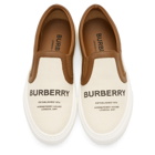 Burberry Off-White Delaware Slip-On Sneakers