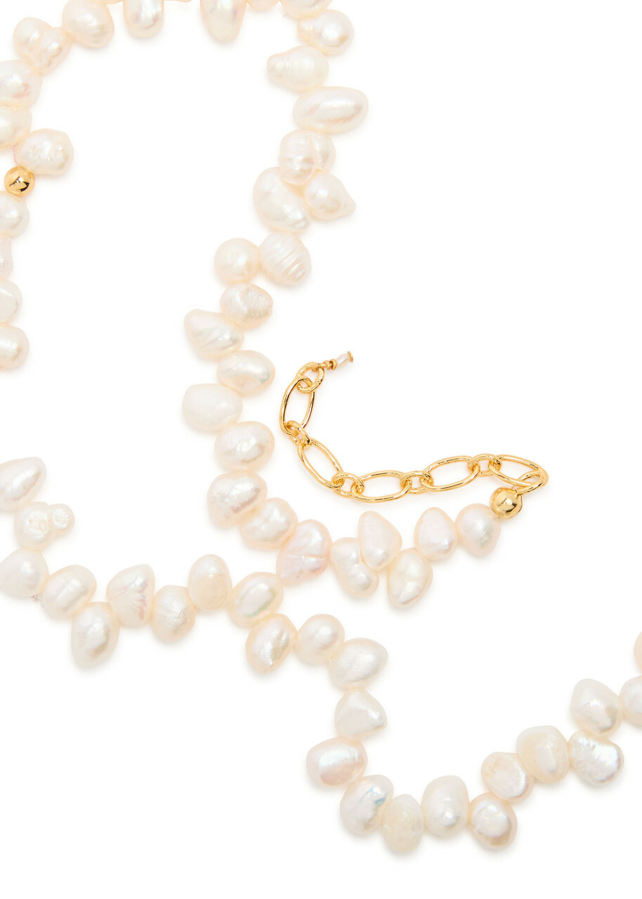 Anni LU Pearly Drop 18kt Gold-plated Necklace - Pearl - One Size