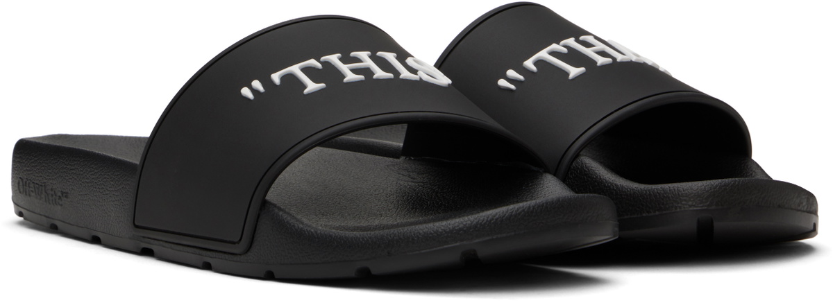 Off-White Black 'This That' Pool Slides