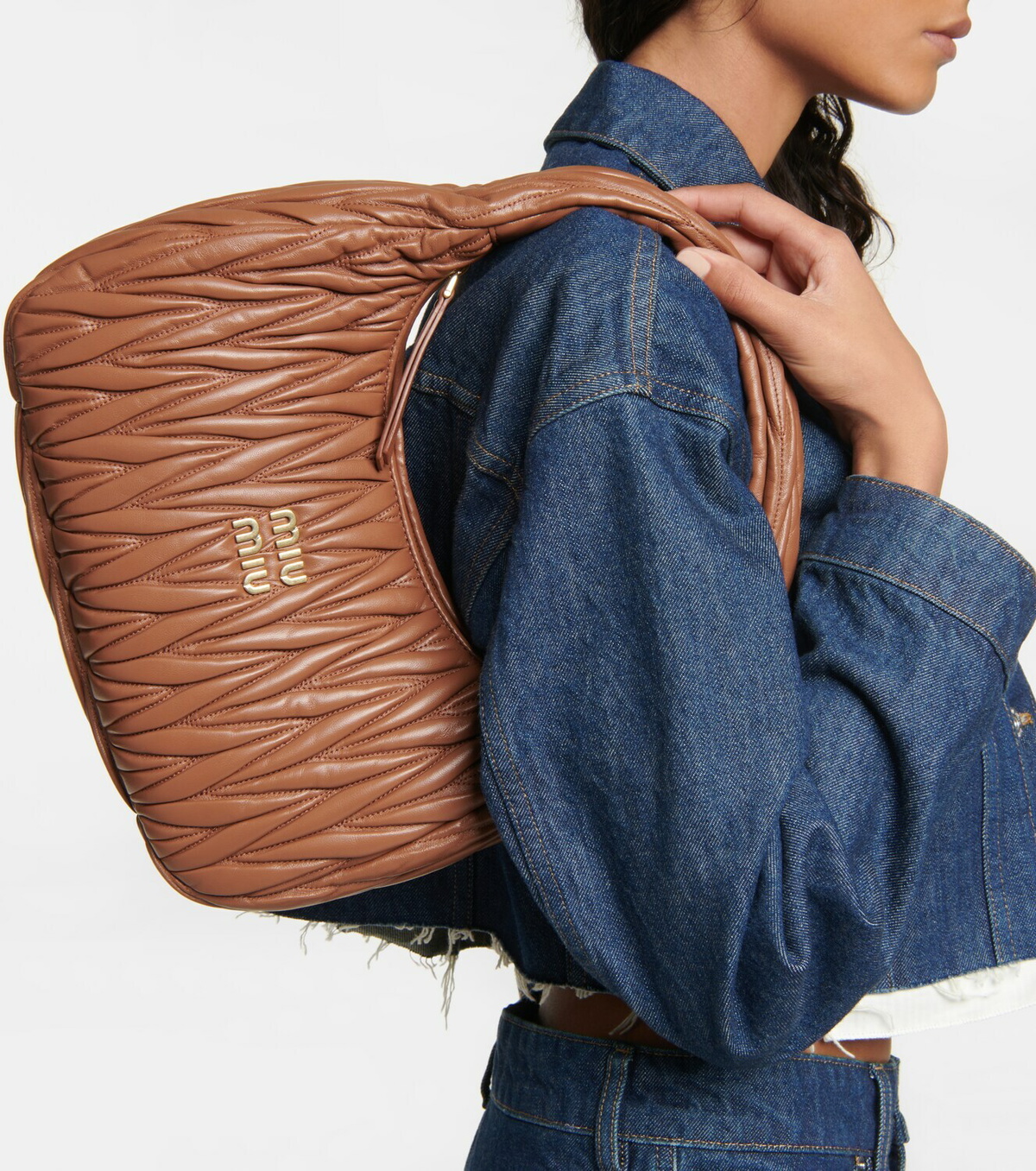 Miu Miu Miu Wander leather shoulder bag Miu Miu Miu Miu Miu Wander leather shoulder bag Miu Miu