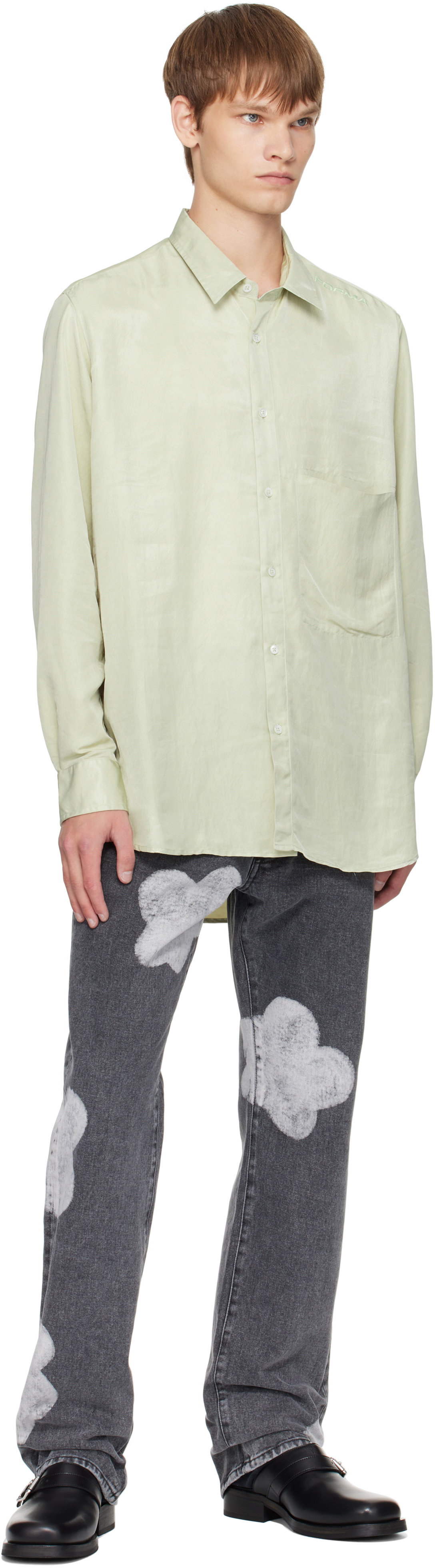 FORMA Green Fluid Pocket Shirt