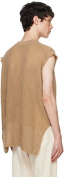 ATON Beige Super Kid Mohair Vest