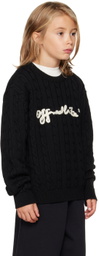 Off-White Kids Black Off Script Sweater