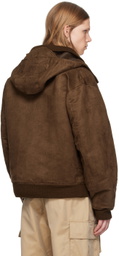 Engineered Garments Brown LL Faux-Suede Bomber Jacket