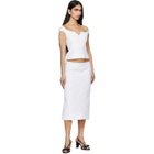 SHUSHU/TONG White Cut-Out U-Neck Crop Top
