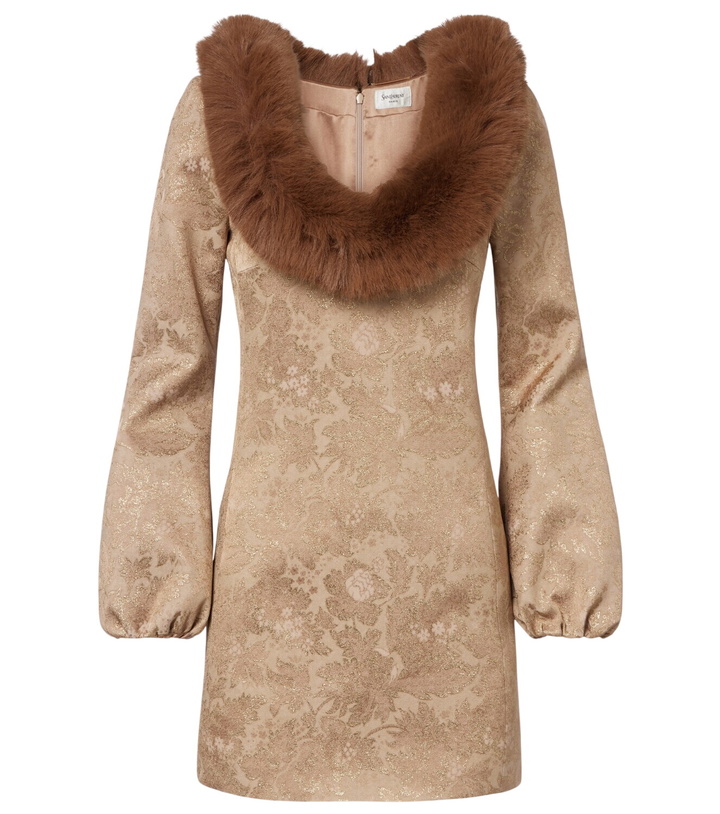 Photo: Saint Laurent Brocade minidress