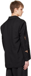 Feng Chen Wang Black Phoenix Cutout Blazer