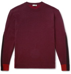 Etro - Colour-Block Wool and Cashmere-Blend Sweater - Burgundy