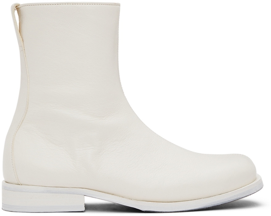 Our Legacy Shaft Zip Up Boots In White | ModeSens