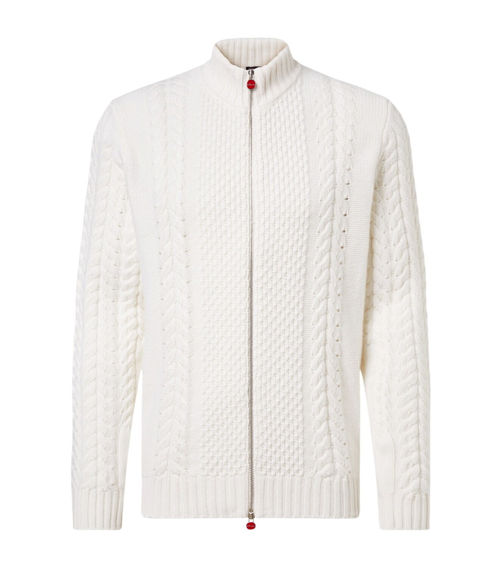 Photo: Kiton Cable-knit cashmere cardigan