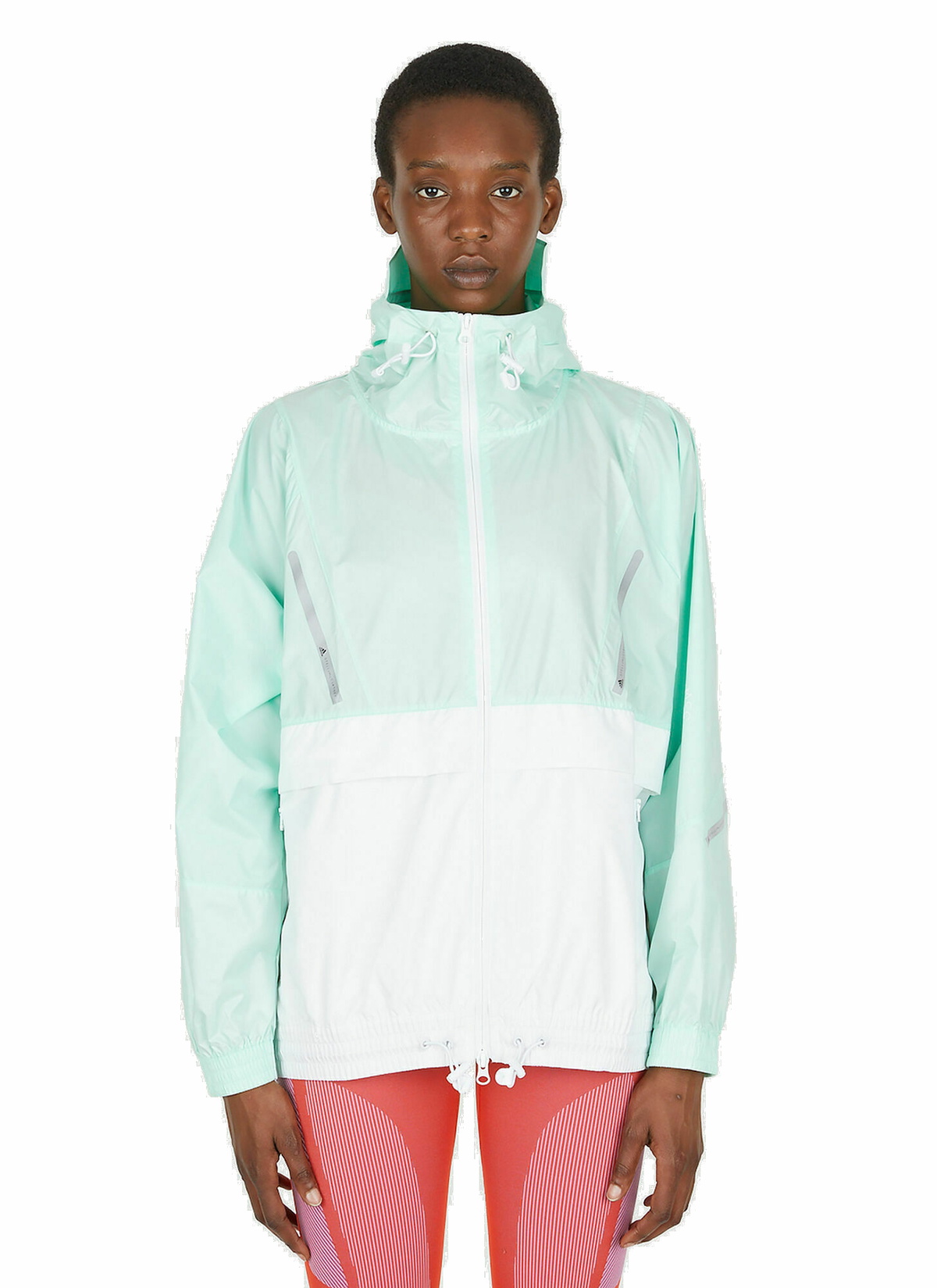 Windbreaker Panel Jacket in Green adidas by Stella McCartney