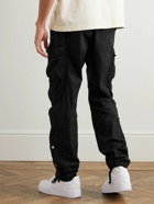 John Elliott - Vintage Frame Tapered Cotton Drawstring Cargo Trousers - Black