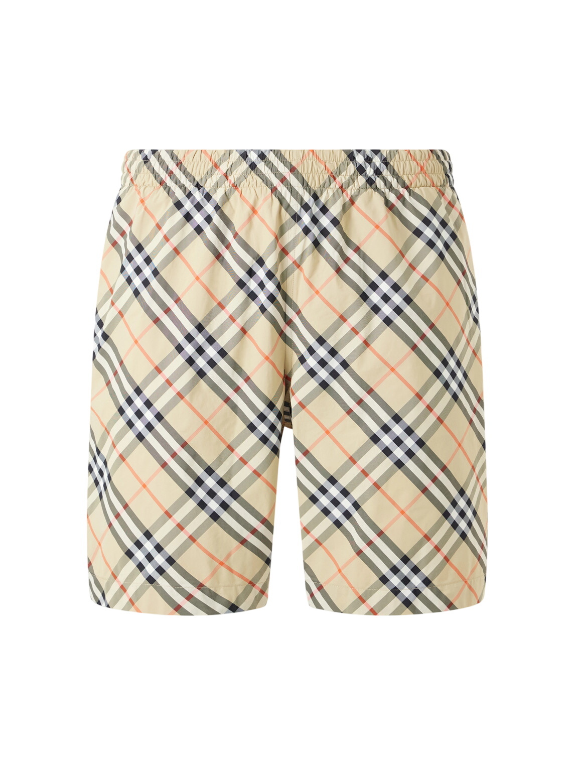 Burberry Black Sliced Check Swim Shorts Burberry
