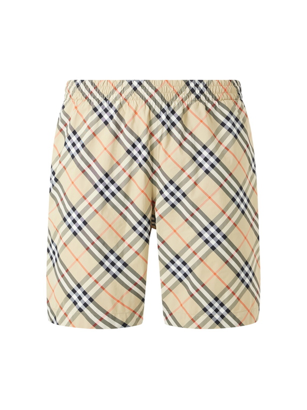 Photo: Burberry - Treston Straight-Leg Mid-Length Checked Swim Shorts - Neutrals