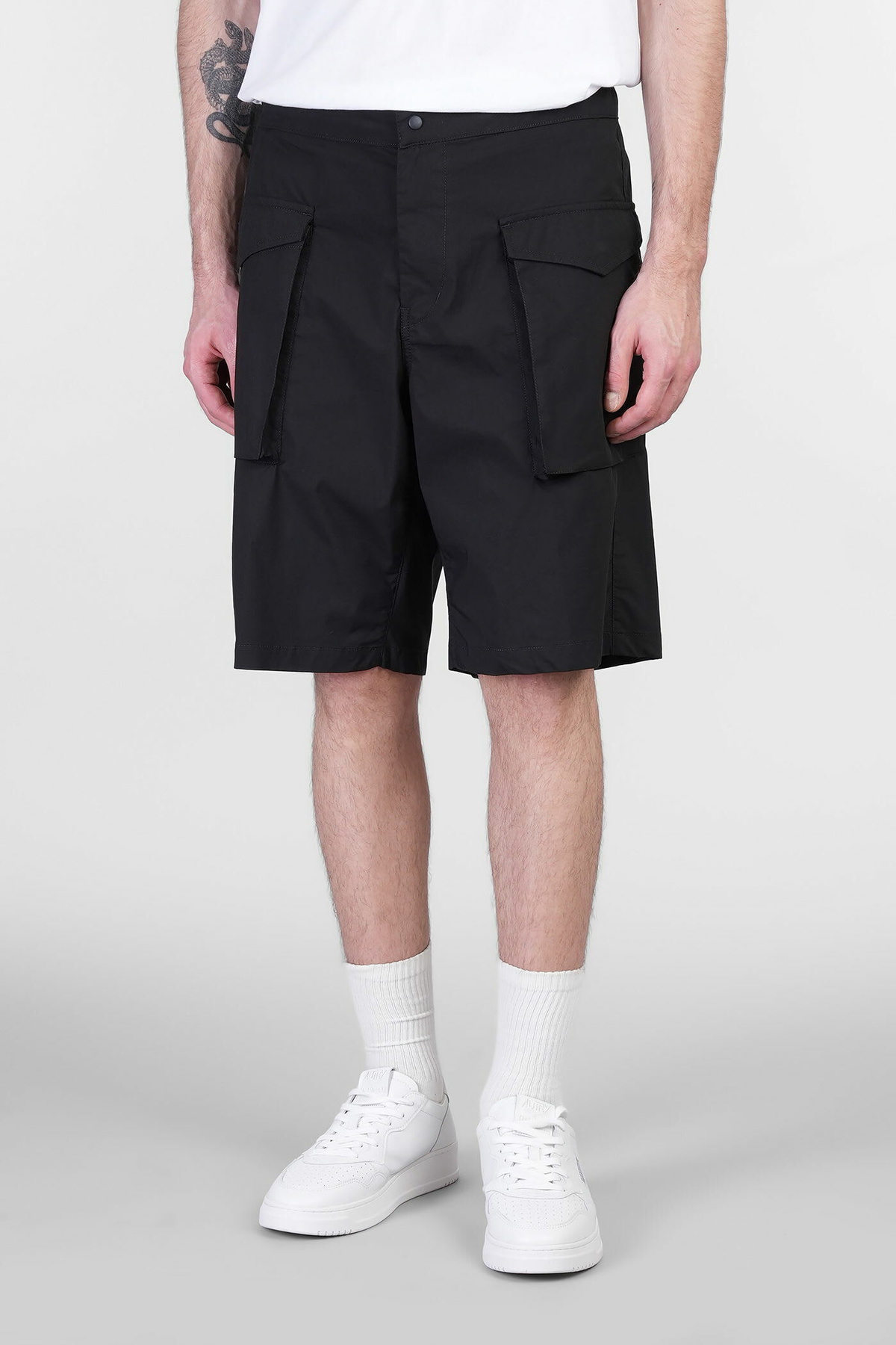 Aspesi Lou Bis Shorts In Black Cotton