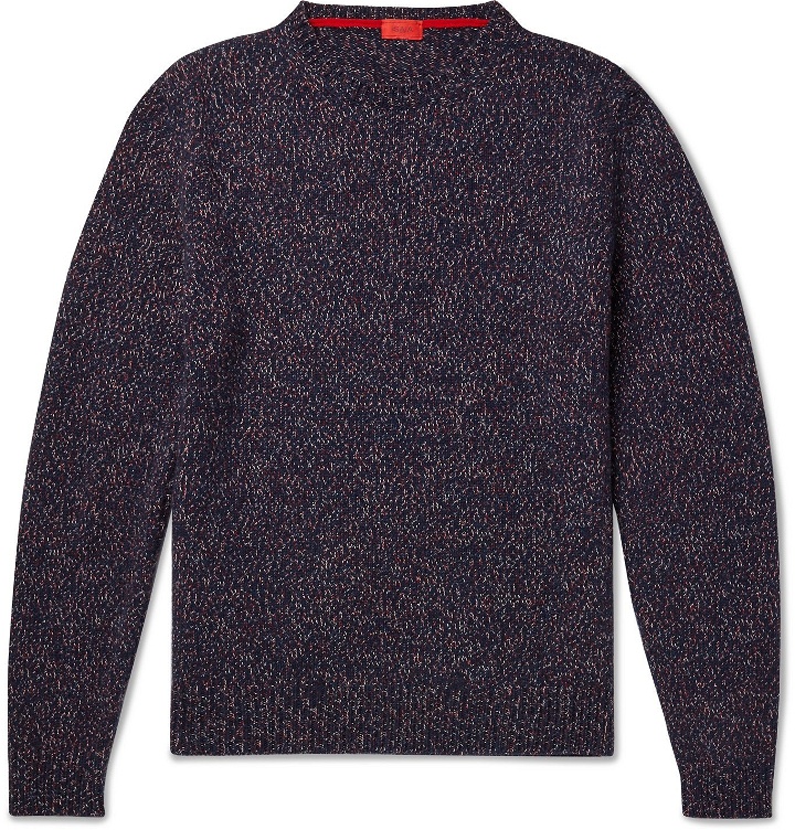 Photo: Isaia - Donegal Cashmere Sweater - Burgundy