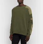 AMIRI - Tencel-Trimmed Ribbed Wool and Cashmere-Blend Sweater - Green