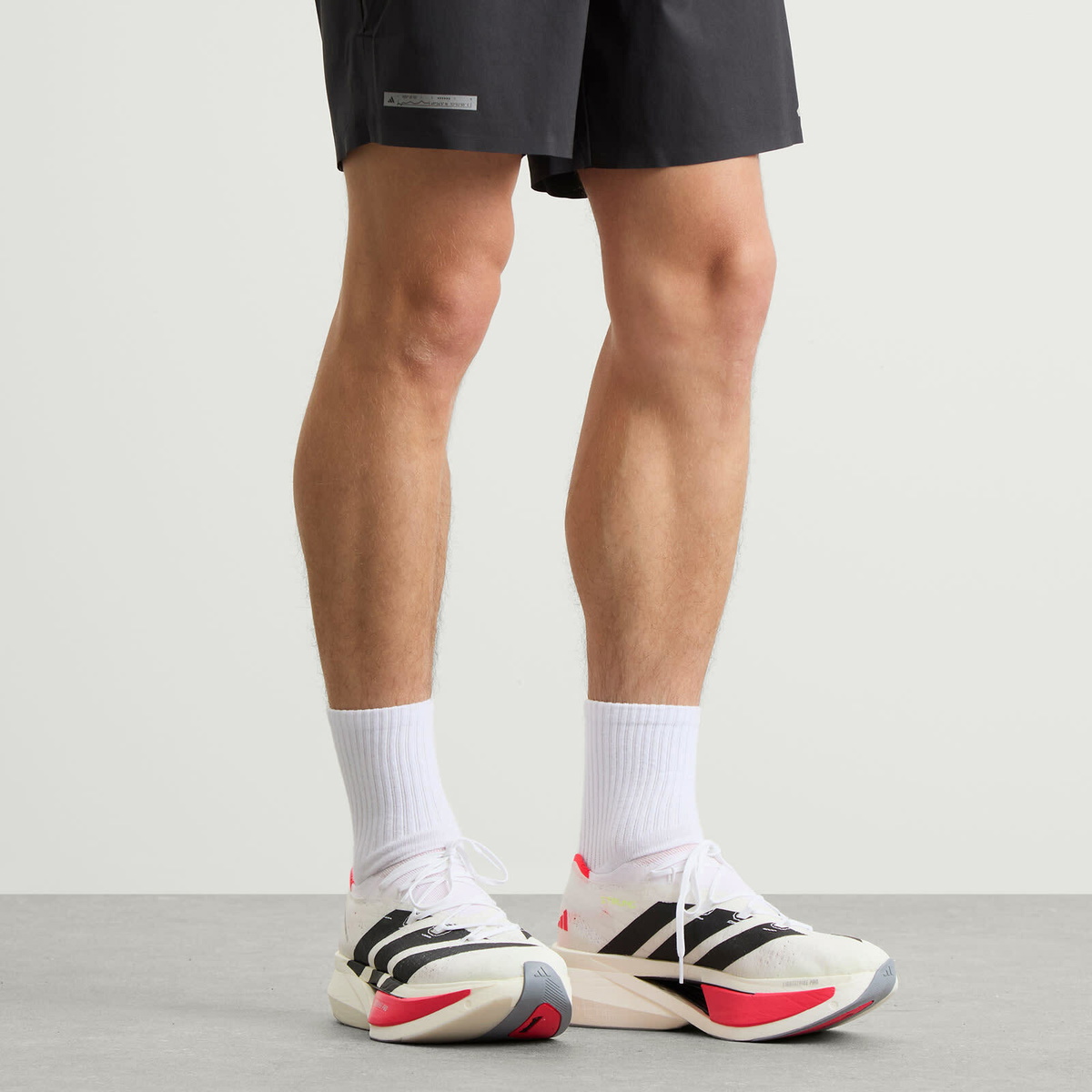 Adidas Running Men's adidas Adizero Prime X3 Strung Sneaker in Ftwr White/Core Black/Lucid Red