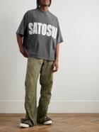 Satoshi Nakamoto - Enduro Straight-Leg Padded Distressed Jeans - Green