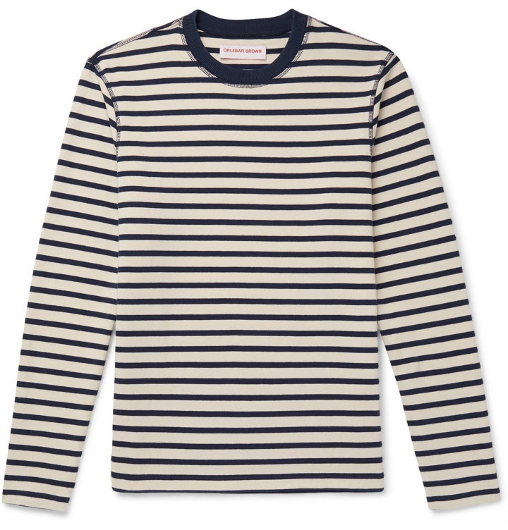 Photo: Orlebar Brown - Graydon Striped Cotton T-Shirt - Blue