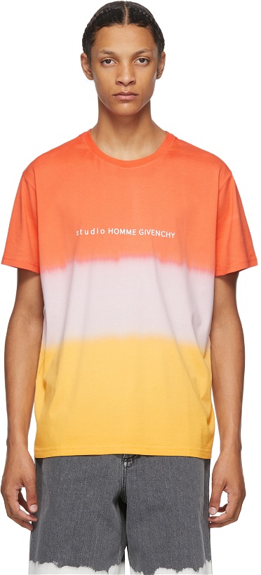 Photo: Givenchy Orange Faded Effect 'Studio Homme' T-Shirt