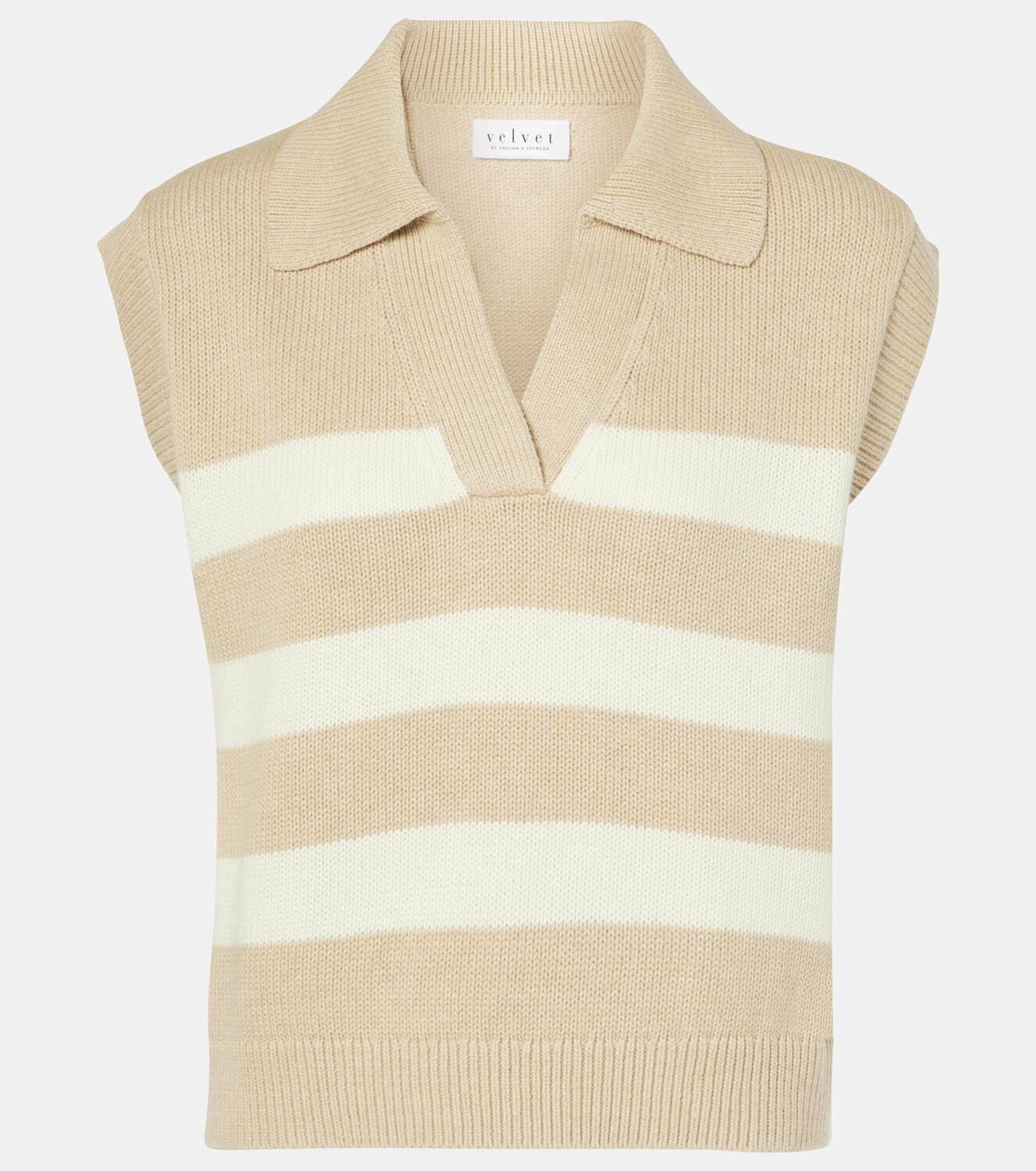 Velvet Mariette cotton and cashmere sweater vest