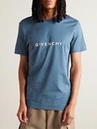 Givenchy - Logo-Print Cotton-Jersey T-Shirt - Blue