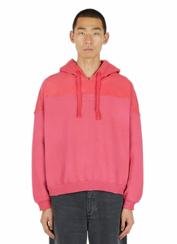 Photo: Two Tone Hooded Sweatshirt in Pink