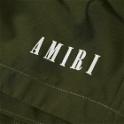 AMIRI Men's Core Logo Swim Trunk in Olive Green