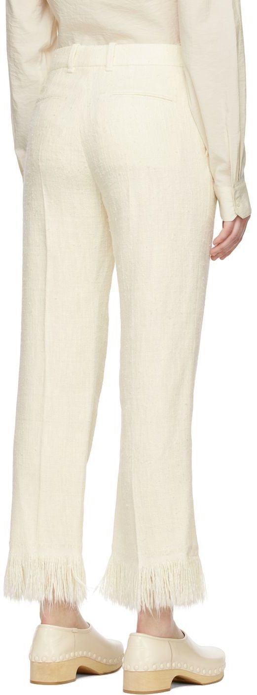 Brunello Cucinelli Silk Capri Pants Off White Tapered Leg Womens Size XS IT  36 | eBay