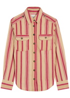 Isabel Marant étoile Gelva Striped Cotton Shirt Beige