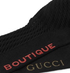 Gucci - Printed Cotton-Blend Socks - Black