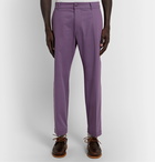 Noon Goons - Slim-Fit Cotton-Twill Trousers - Purple