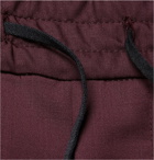 VALENTINO - Slim-Fit Wool and Mohair-Blend Trousers - Burgundy