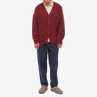 YMC Men's Kurt Knit Cardigan in Burgundy