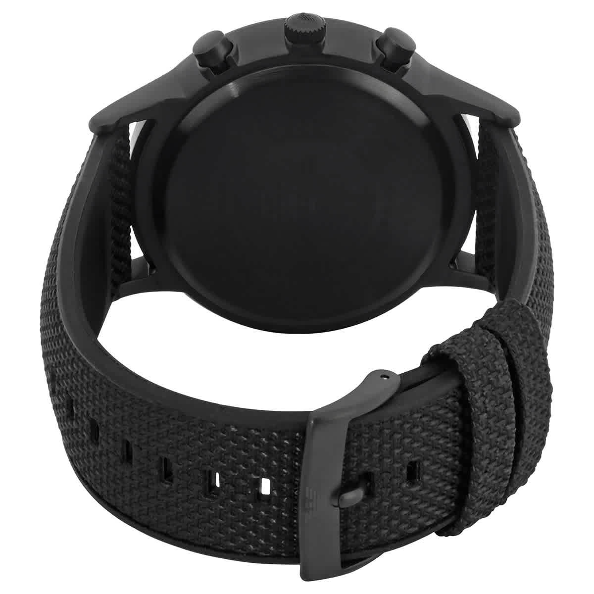 Emporio Armani Renato Chronograph Quartz Black Dial Mens Watch AR11457